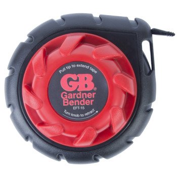 Gardner Bender Mini Cable Snake EFT-15 Fish Tape, 0.025 in Tape, 15 ft L Tape, Steel Tape, Red Case