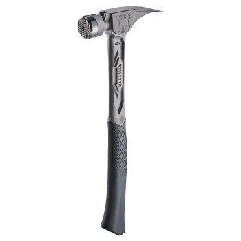 Stiletto TIBONE TIB14RMC Milled/Curved Hammer, 14 oz Head, Milled, Straight Claw Head, Titanium Head, 15-1/4 in OAL