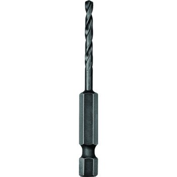 DEWALT DD5111 Impact Drill Bit, 11/64 in Dia, 2-15/16 in OAL, Spiral Flute, 1/4 in Dia Shank, Hex Shank