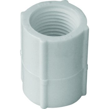 IPEX 435468 Pipe Coupling, 1 in, FPT, White, SCH 40 Schedule, 450 psi Pressure