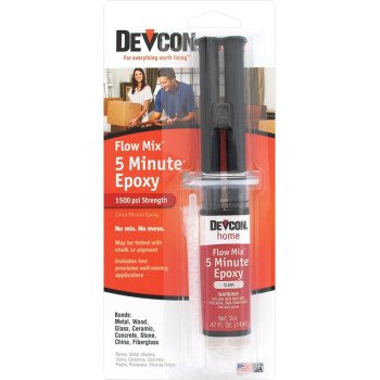 Devcon 20445 Epoxy Adhesive, Amber, Liquid, 0.47 oz, Syringe