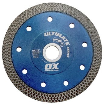 OX ULTIMATE UCTT OX-UCTT-4.5 Blade, 4-1/2 in Dia, 7/8 to 5/8 in Arbor, Segmented, Super Thin Turbo Rim