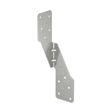 Simpson Strong-Tie H2.5A Hurricane Tie, Silver, 6 in L, 1-3/8 in W, Steel, Galvanized, Fastening Method: Nail