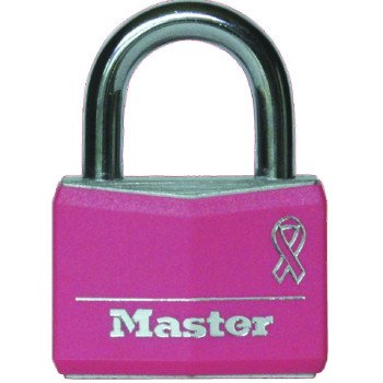 Master Lock 146D Padlock, Keyed Different Key, 1/4 in Dia Shackle, 7/8 in H Shackle, Steel Shackle, Aluminum Body