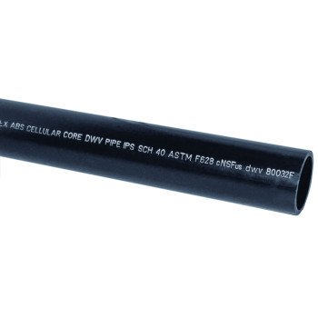 JM EAGLE 27433 Cellular Core Pipe Plain, 3 in, 20 ft L, Black