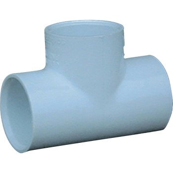 LASCO 401005CPRMC Pipe Tee, 1/2 in, Slip, PVC, SCH 40 Schedule