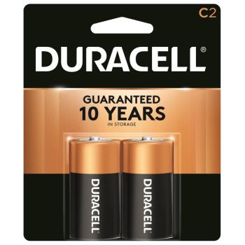 Duracell MN1400B2Z Battery, 1.5 V Battery, 7.8 Ah, C Battery, Alkaline, Manganese Dioxide