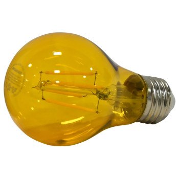 Sylvania 40302 Ultra LED Bulb, General Purpose, A19 Lamp, E26 Lamp Base, Dimmable, Yellow, Colored Light