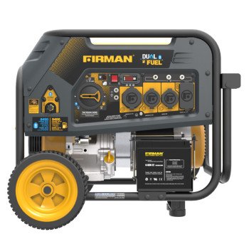 Firman Hybrid H07552 Portable Generator, 50 A, 120/240 VAC, Gasoline, LPG, 8 gal Tank, 12 hr Run Time