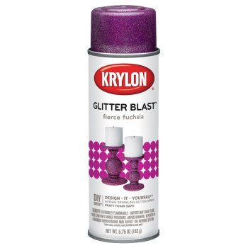 Krylon K03815A00 Craft Spray Paint, Glitter, Fierce Fuchsia, 5.75 oz, Can