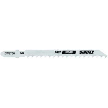 DEWALT DW3750-5 Jig Saw Blade, 1/4 in W, 6 TPI