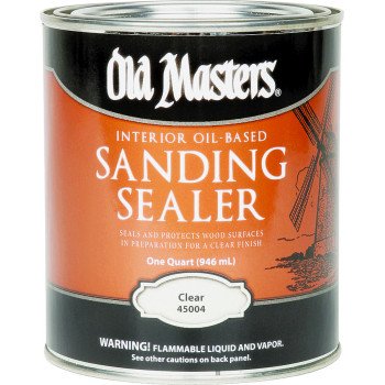 Old Masters 45004 Sanding Sealer, Clear, Liquid, 1 qt, Canister