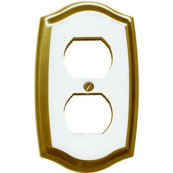 2021D BRASS/WHITE WALLPLATE 1-