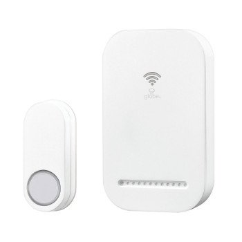 KIT DOORBELL WL BATT WHT PLSTC