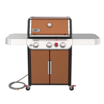 Weber GENESIS E-325s Series 37320001 Gas Grill, 39,000 Btu, Natural Gas, 3-Burner, Enclosed Cabinet Storage, Copper