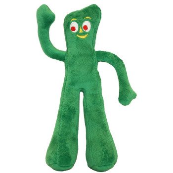 Multipet MP6674 09 Dog Toy, 9 in, Gumby Plush Toy, Cotton/Polyester/Squeaker