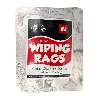 RAG PNTG&WIPING COTTON WHT 8LB