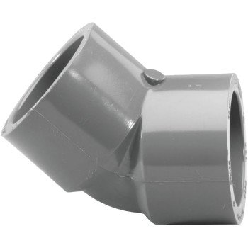 Lasco 817020BC Pipe Elbow, 2 in, Slip, 45 deg Angle, PVC, SCH 80 Schedule