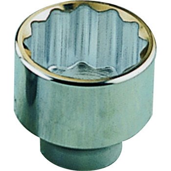 Vulcan MT-SM6046 Drive Socket, 46 mm Socket, 3/4 in Drive, 12-Point, Chrome Vanadium Steel, Chrome