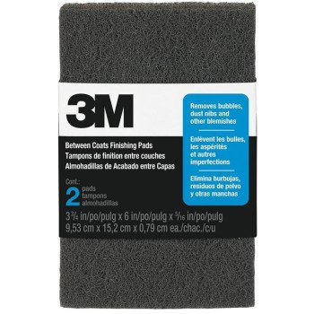 3M 10144NA Finishing Pad, 6 in L, 3-3/4 in W, Aluminum Oxide Abrasive