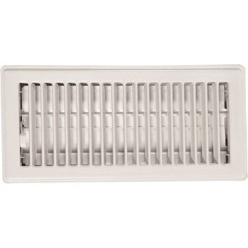 Imperial RG0157 Floor Register, 10 in L, 2-1/4 in W, Steel, White