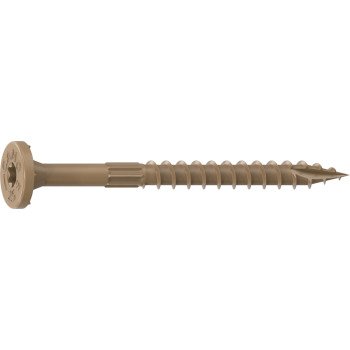 Camo 0355159 Framing Screw, 0.16 in Thread, 2-1/2 in L, Flat Head, Star Drive, Slash Point, PROTECH Ultra 4 Coated, 1000