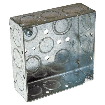 Raco 8189 Outlet Box, 2-Gang, 16-Knockout, Steel, Gray, Ceiling