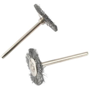 Forney 60251 Wire Brush Set, 1 in Dia, 1/8 in Arbor/Shank, Steel Bristle