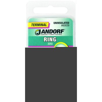 Jandorf 60839 Ring Terminal, 12 to 10 AWG Wire, 9/16 in Stud, Copper Contact