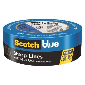 ScotchBlue Sharp Lines 2093-36NC Painter's Tape with Edge-Lock, 60 yd L, 1.41 in W, Blue