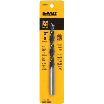 DEWALT DW1710 Drill Bit, 3/8 in Dia, 5-1/4 in OAL, Twist Flute, 3/8 in Dia Shank, Straight Shank