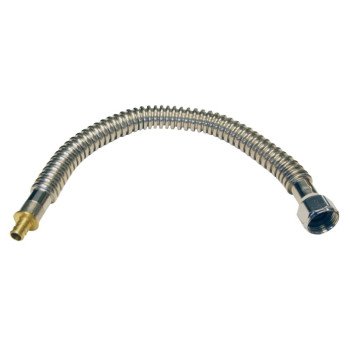 Apollo APXCSST18 Corrugated Connector, 1/2 x 3/4 in, PEX Barb x FHT, Stainless Steel, Metallic, 18 in L