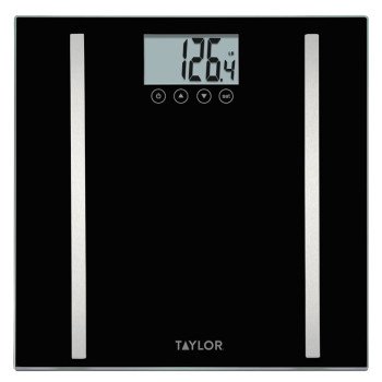 Taylor 572140732F Body Scale, 400 lb Max Weight Capacity, Lithium Battery, Black