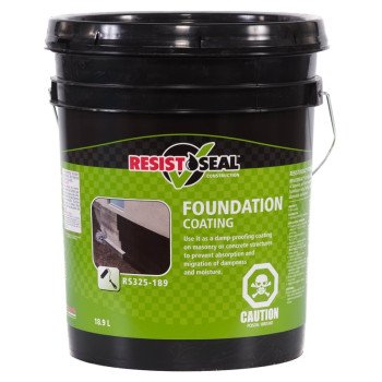 Resistoseal 53061 Foundation Coating, Black, Liquid, 5 gal