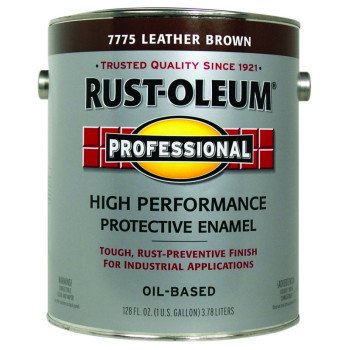 RUST-OLEUM PROFESSIONAL 7775402 Protective Enamel, Gloss, Leather Brown, 1 gal Can