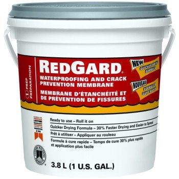 CUSTOM REDGARD CLQWAF1-2 Waterproofing and Crack Prevention, Liquid, Red, 1 gal, Pail