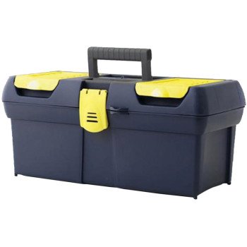 STANLEY 016011R Portable Tool Box with Plastic Latch, 2.1 gal, Plastic, Black/Yellow, 1-Drawer, 4-Compartment