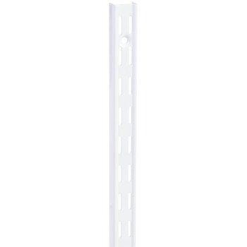 Knape & Vogt 82 WH 48 Shelf Standard, White, 450 lb, 14 ga Thick Material, 1-1/16 in W, 48 in H, Steel