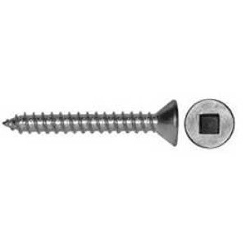 Reliable FKAS634MR Screw, 3/4 in L, Flat Head, Square Drive, Self-Tapping, Type A Point, Stainless Steel