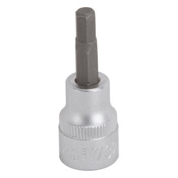 Vulcan 3506005720 Fractional Hex Bit Socket, 7/32 in Tip, 3/8 in Drive, Chrome, 1-7/8 in OAL