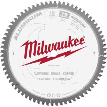 Milwaukee 48-40-4360 Circular Saw Blade, 10 in Dia, 5/8 in Arbor, 72-Teeth, Carbide Cutting Edge