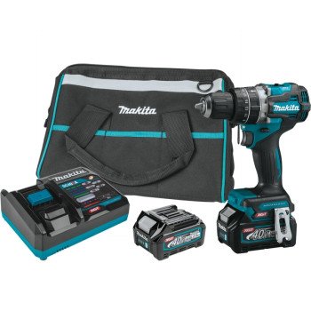 Makita XGT Series GPH02D Hammer Driver Drill Kit, Battery Included, 40 V, 2.5 Ah, 1/2 in Chuck, Keyless Chuck, 1/EA