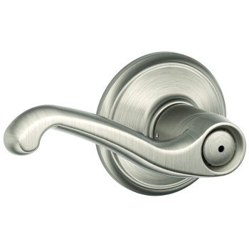 Schlage F Series F40VFLA619 Privacy Lever, Mechanical Lock, Satin Nickel, Metal, Residential, 2 Grade