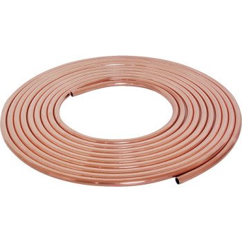 Streamline 3/8X60L Copper Tubing, 1/2 in OD, 3/8 in, 60 ft L, Soft, Type L, Coil