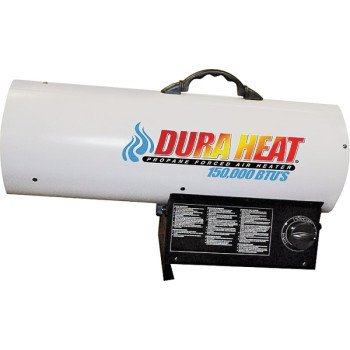 Dura Heat GFA150A Forced Air Heater, 100 lb Fuel Tank, Liquid Propane, 120000/135000/150000 Btu, 99 % Efficiency