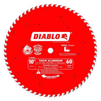 Diablo D1060N Circular Saw Blade, 10 in Dia, 5/8 in Arbor, 60-Teeth, Carbide Cutting Edge