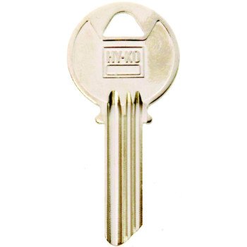 Hy-Ko 11010Y3 Key Blank, Brass, Nickel, For: Yale Cabinet, House Locks and Padlocks