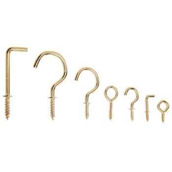 National Hardware N260-401 Hook Assortment Kit, Steel, Brass, 125-Piece