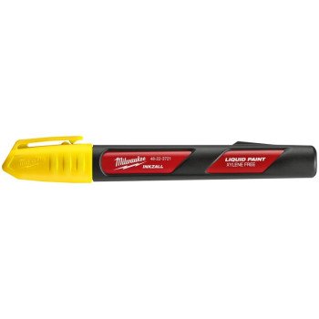 Milwaukee INKZALL Series 48-22-3721 Liquid Paint Marker, Red/Yellow, 6.09 in L, Plastic Barrel