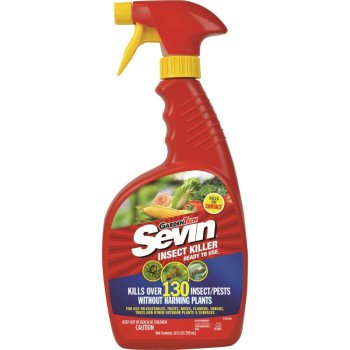 Sevin 100547232 Ready-to-Use Insect Killer, Liquid, Spray Application, Garden, 1 qt Bottle